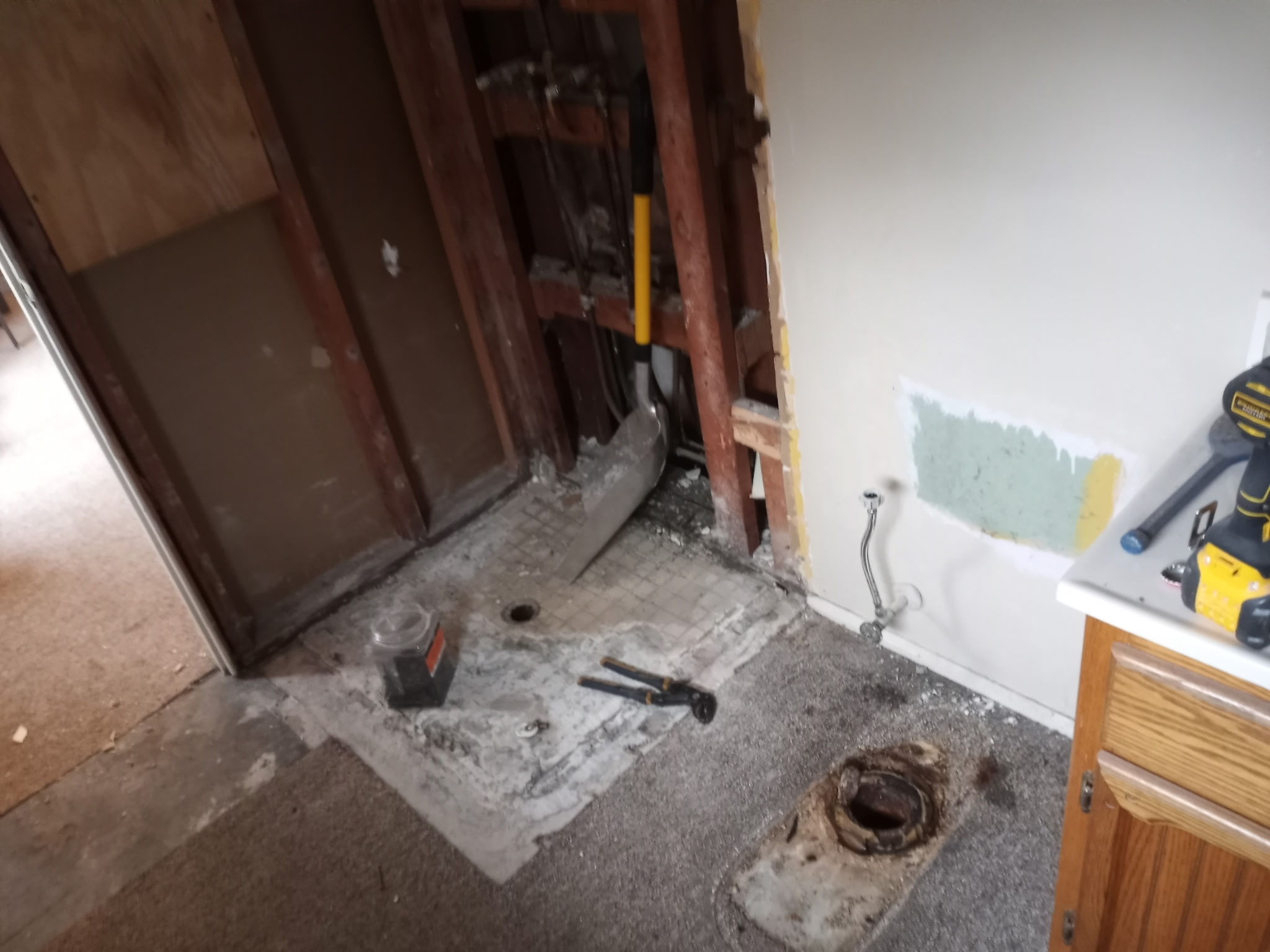 Bathroom demolition work