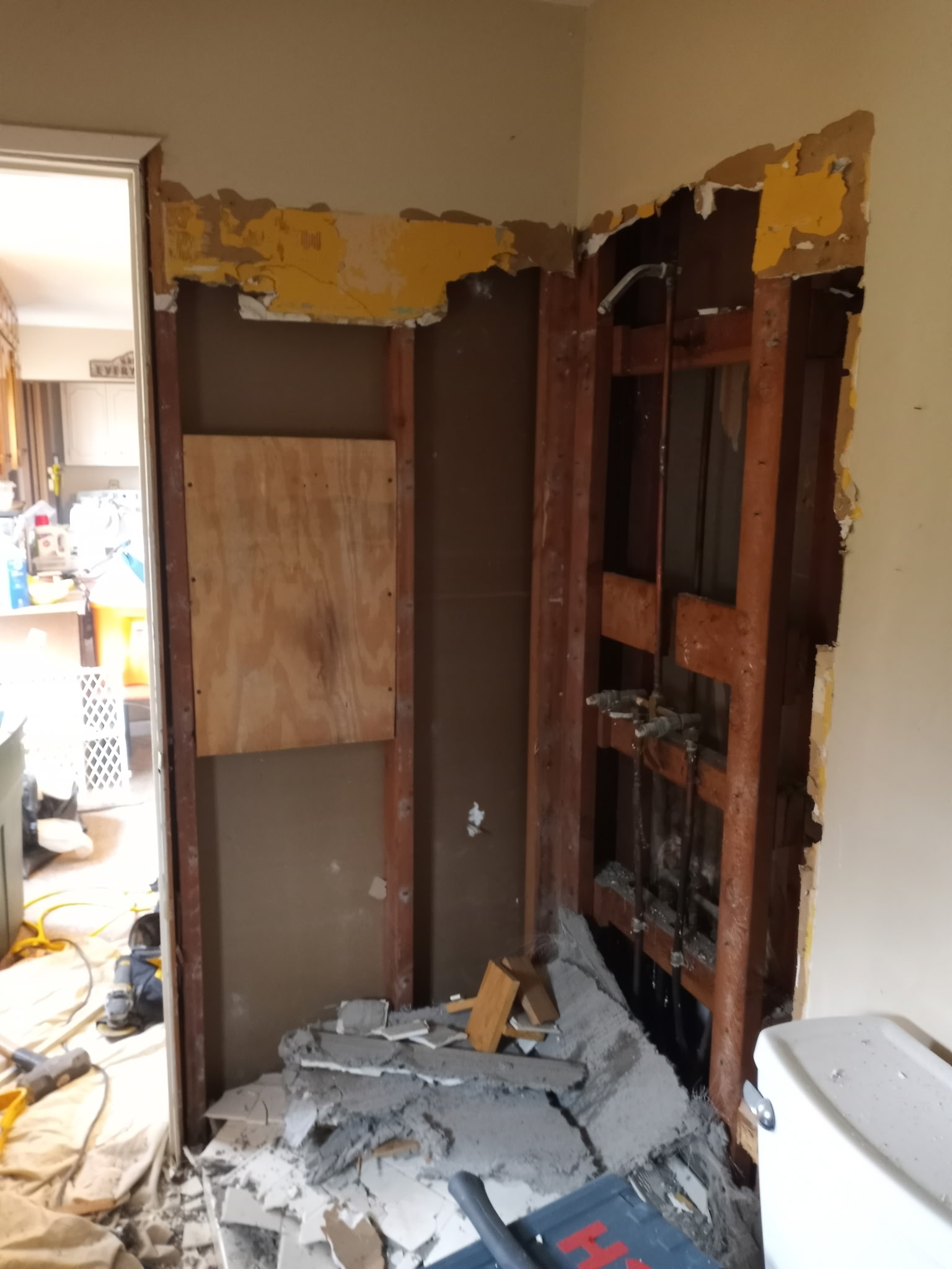 Bathroom before renovation prep